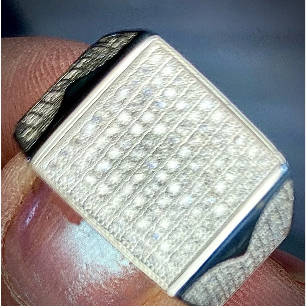 Moissanite 925 cigar band ring size 9